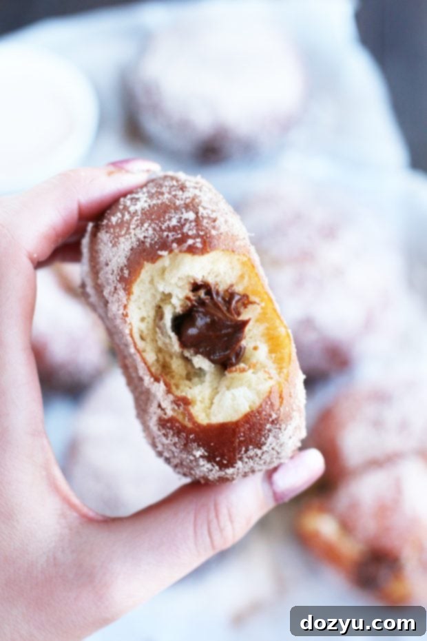 Mexican Chocolate Filled Doughnuts