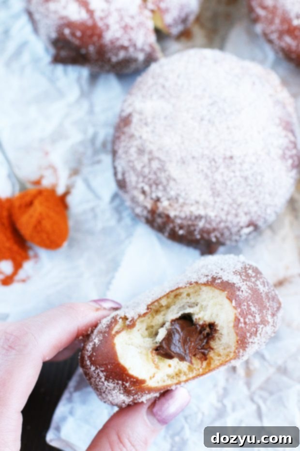 Mexican Chocolate Filled Doughnuts