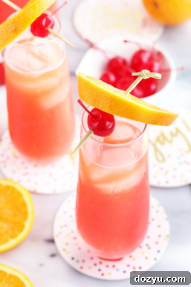 Tequila Sunrise Champagne Punch