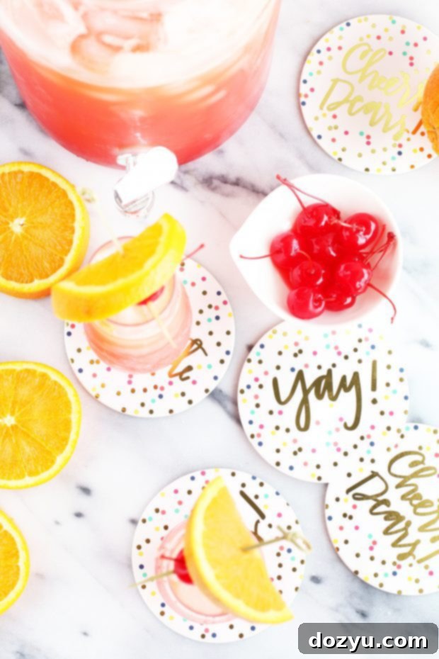 Tequila Sunrise Champagne Punch