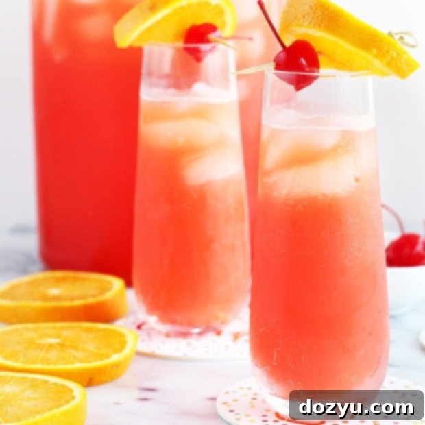 Tequila Sunrise Champagne Punch