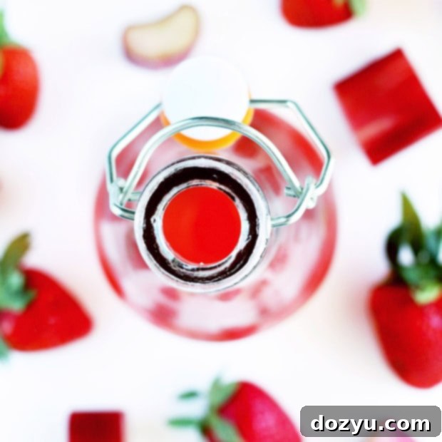Homemade Strawberry Rhubarb Simple Syrup recipe image