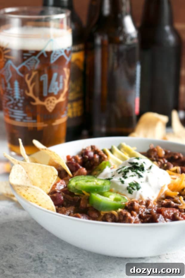 Slow Cooker Spicy Taco Chili | cakenknife.com #choosemychili #chilicookoff #slowcooker #crockpot
