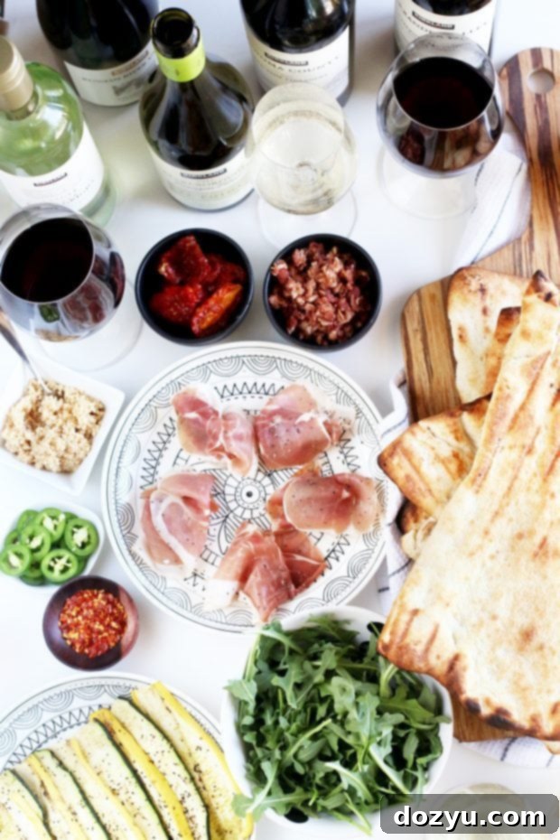 Last Minute Grilled Pizza Bar Party