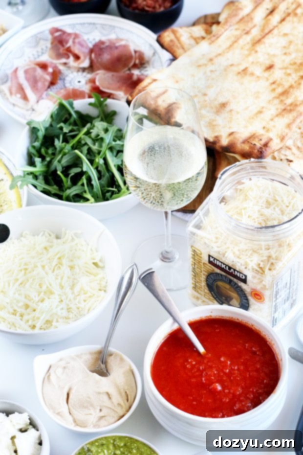 Last Minute Grilled Pizza Bar Party