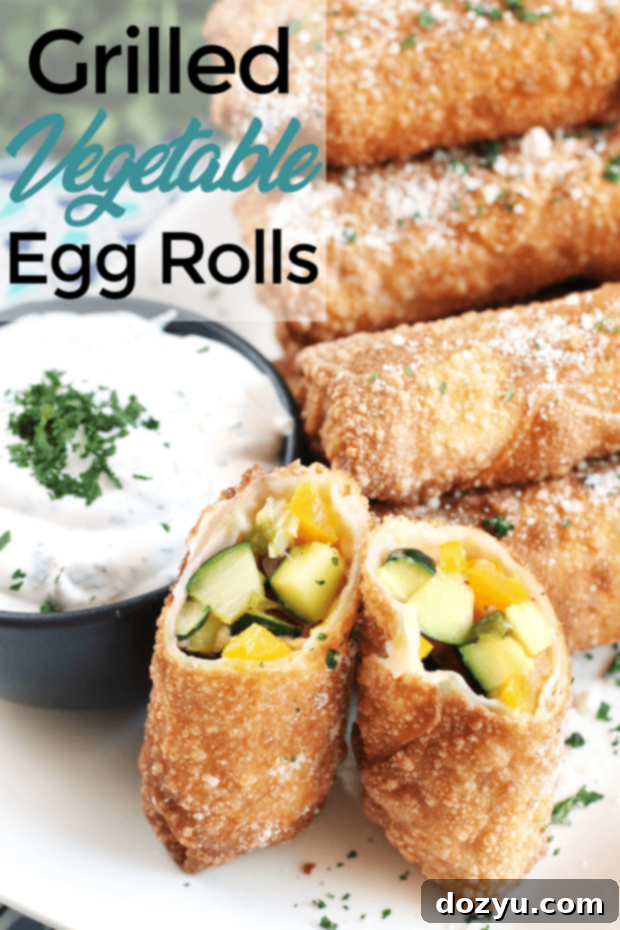 Smoky Garden Wraps 9 Grilled Vegetable Egg Rolls