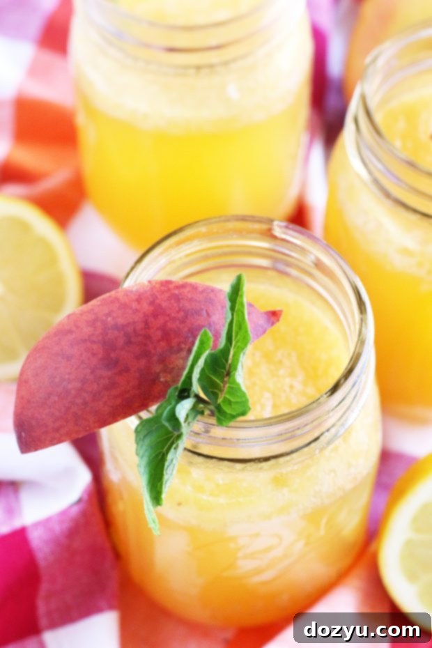 Sun-Kissed Peach Vodka Fizz 2 Sparkling Peach Vodka Lemonade