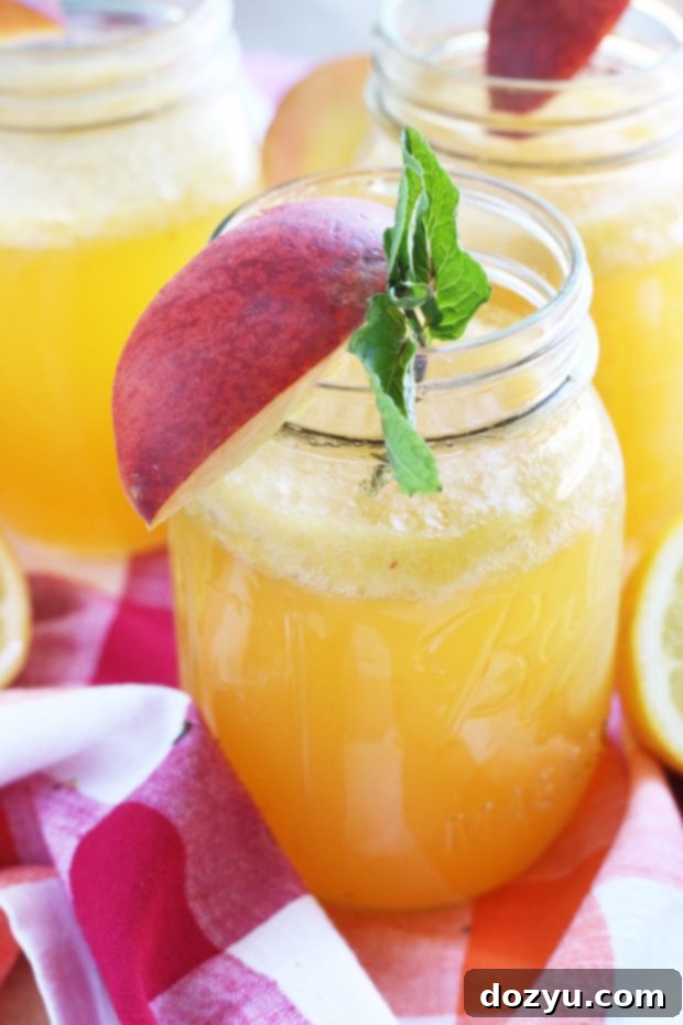 Sun-Kissed Peach Vodka Fizz 4 Sparkling Peach Vodka Lemonade