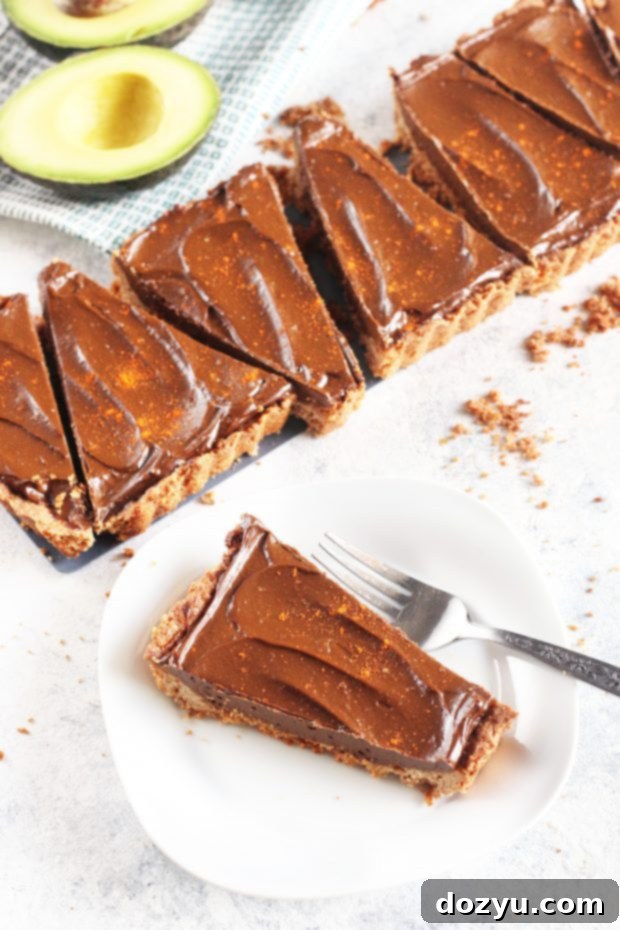 Spicy Chocolate Avocado Tart