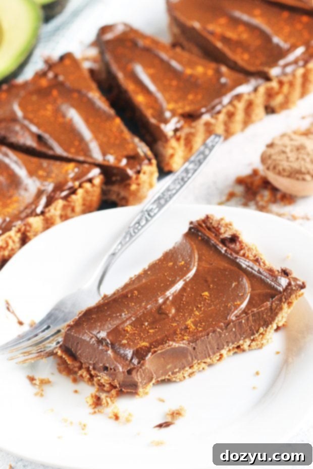 Spicy Chocolate Avocado Tart