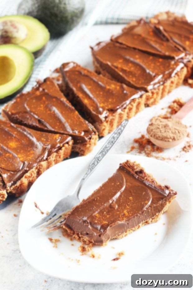 Spicy Chocolate Avocado Tart