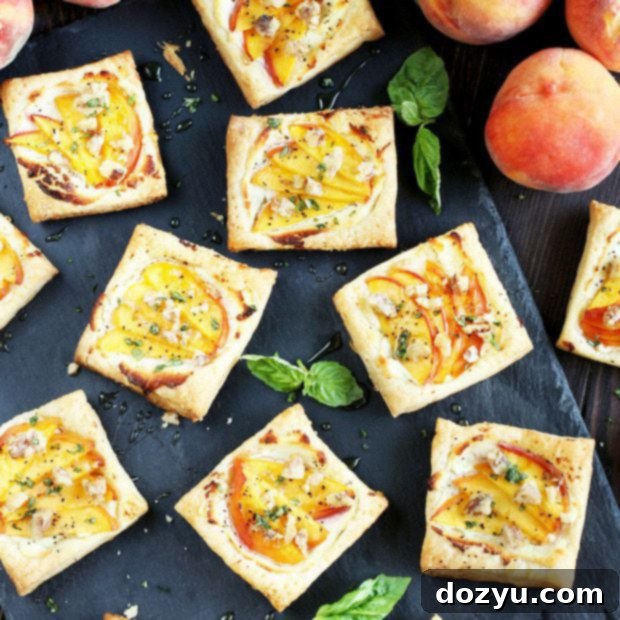 Peach Basil Goat Cheese Tarts