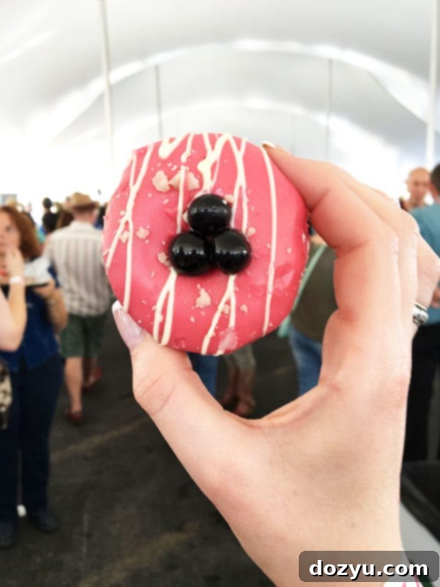 Denver Food + Wine Grand Tasting 2016: A close-up of an indulgent donut from Habit Dispensary, a popular sweet treat at the festival.
