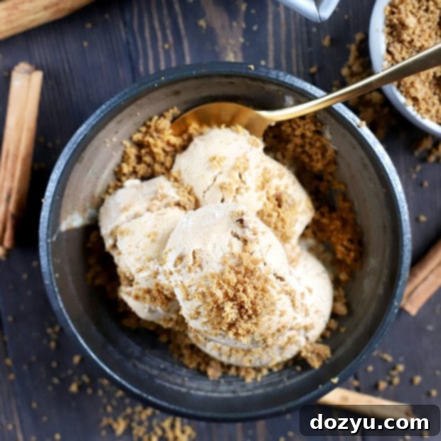 Pumpkin Spice Latte Ice Cream with Gingersnap Crumble
