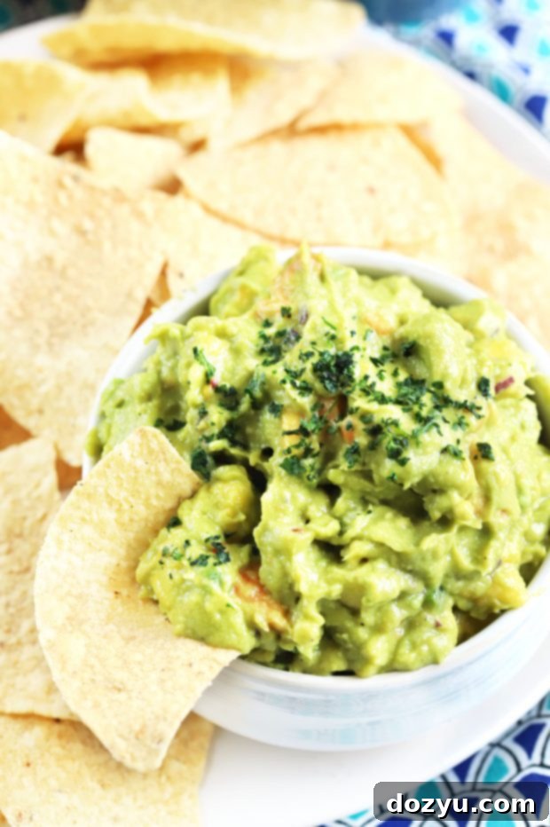 Overhead shot of Tropical Guacamole ingredients