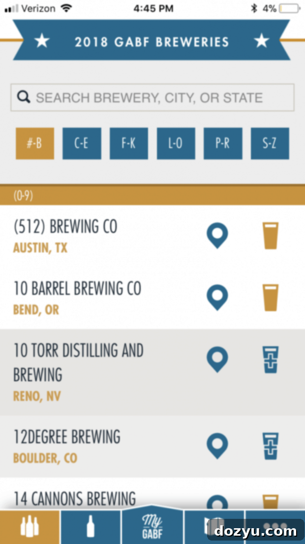 The Ultimate GABF Playbook 5 GABF app screenshot