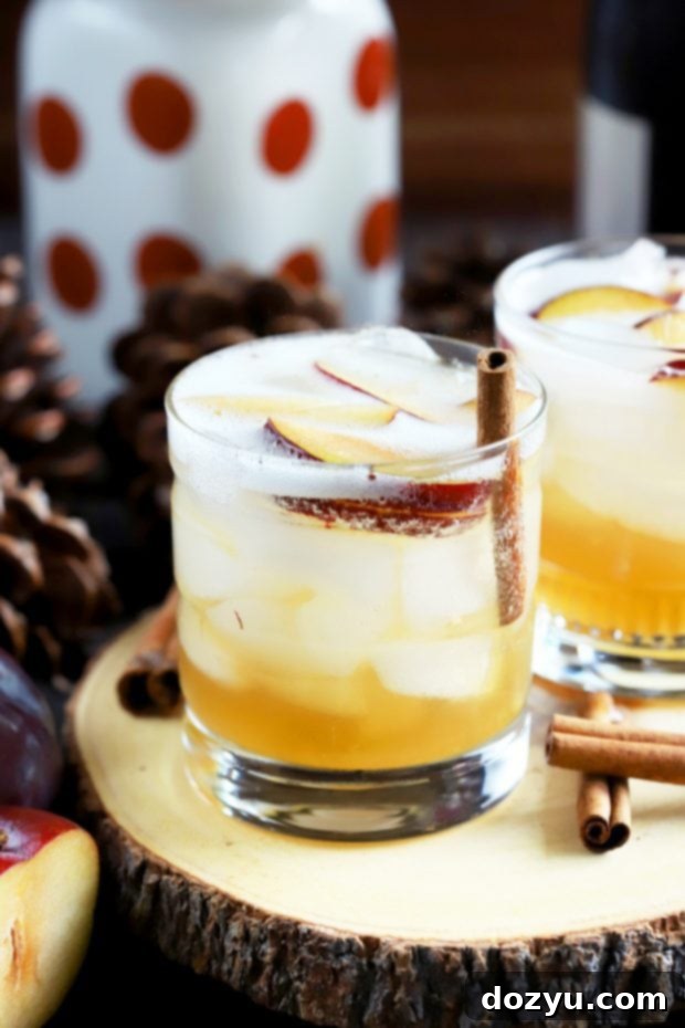 Spiced Plum Smash Cocktail ingredients in a shaker