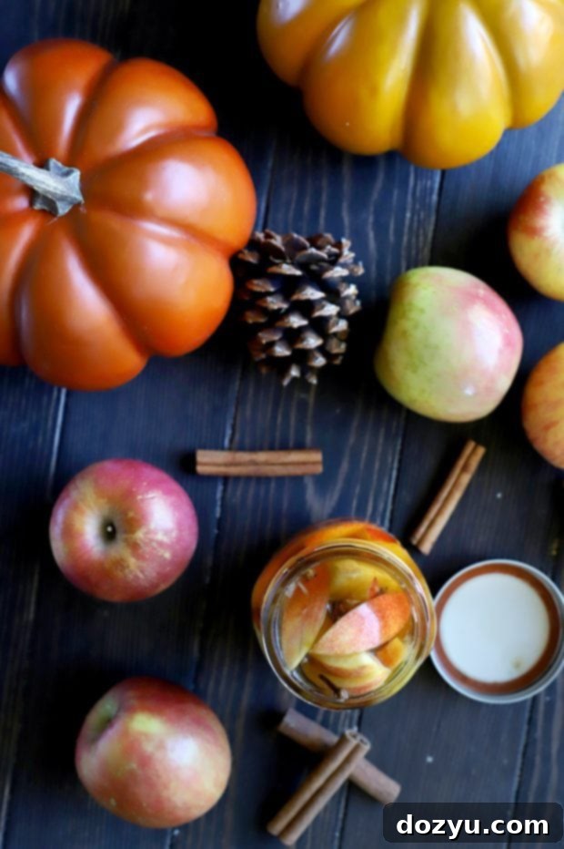 Close-up of Apple Pie Infused Whiskey in a glass