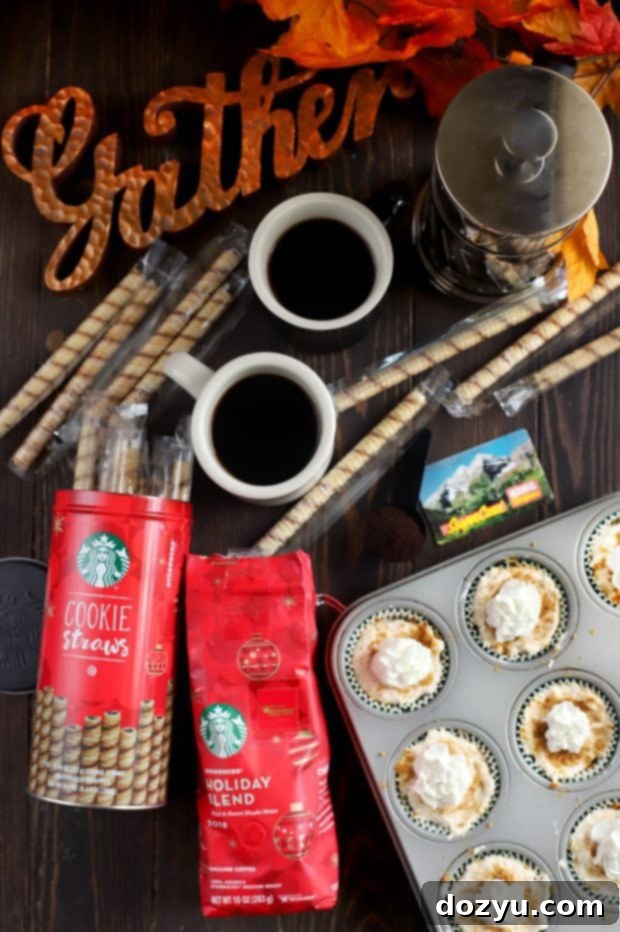 Mini No-Bake Gingerbread Cheesecakes For A Sweet Afternoon Break With Starbucks