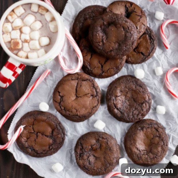 Peppermint Hot Chocolate Cookies