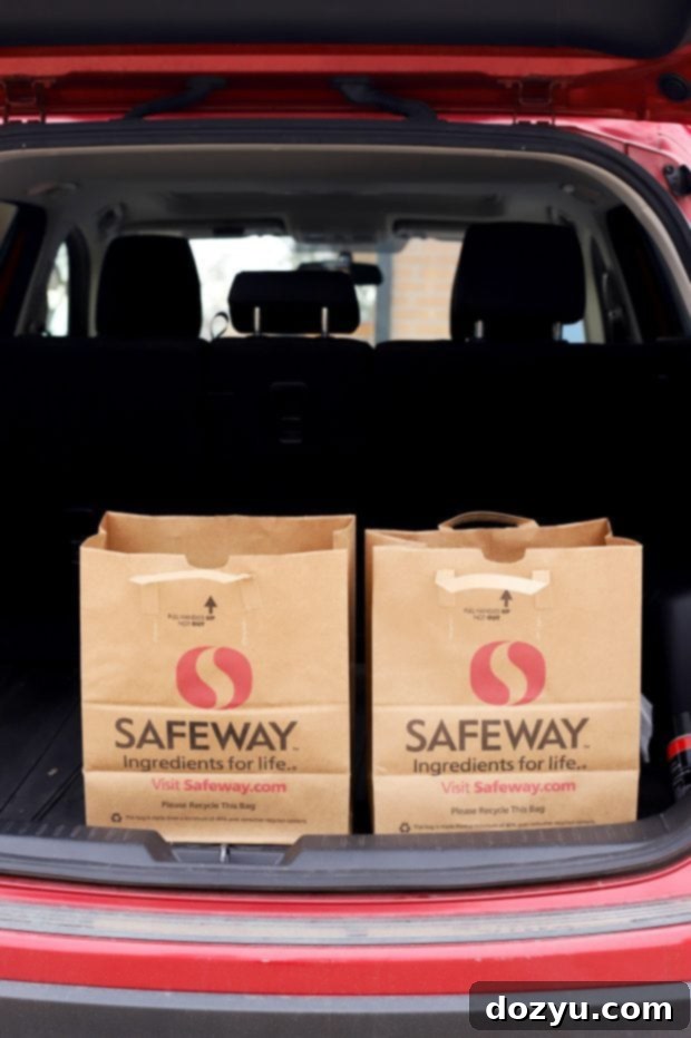 Safeway Drive Up and Go service cart with groceries