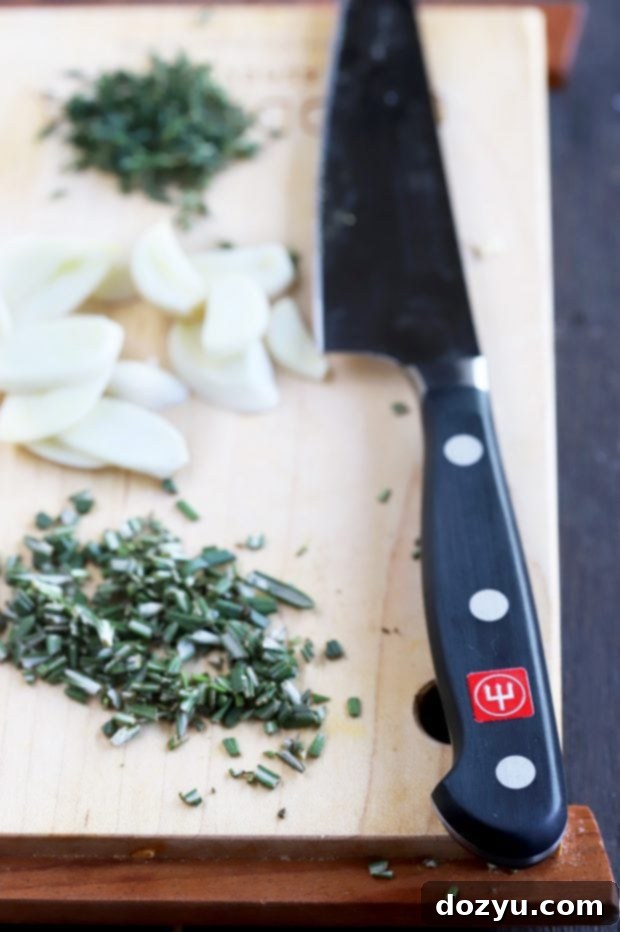 Wüsthof Paring Knife slicing garlic