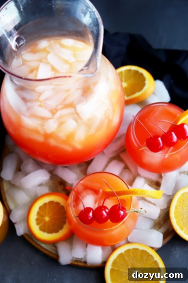 Peach Tequila Sunrise Punch