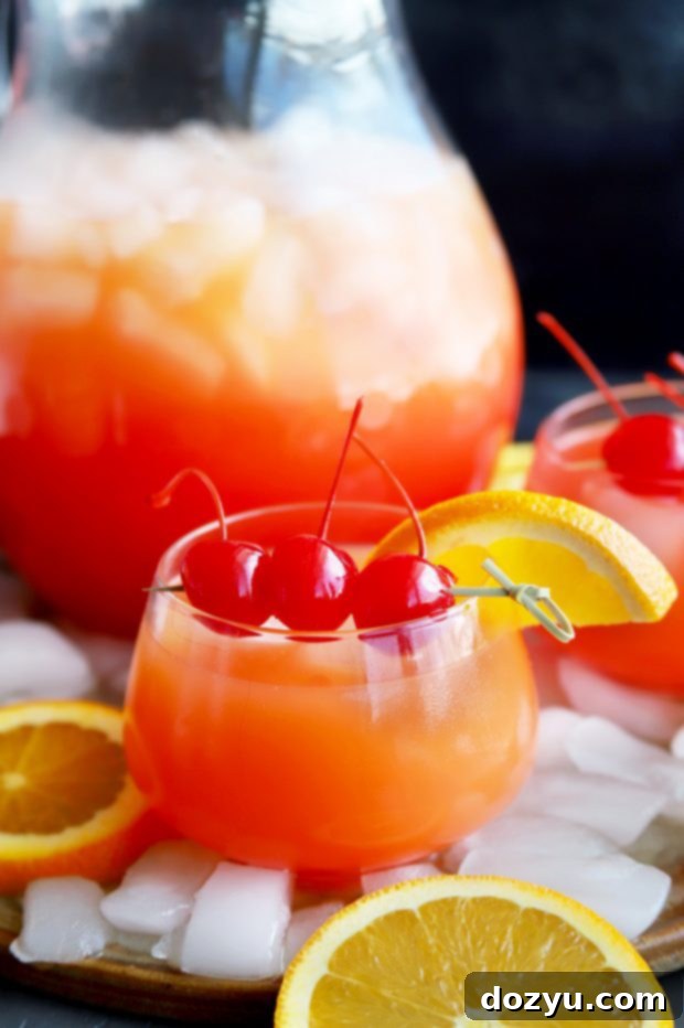 Peach Tequila Sunrise Punch