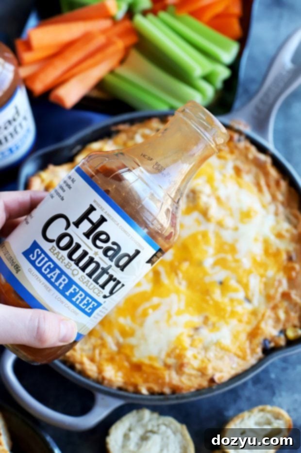 Skillet Fiesta Chicken Dip 5 Shredded BBQ chicken for dip