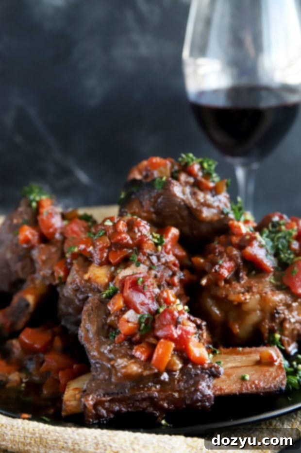 Instant Pot Fall-Off-The-Bone Short Rib Osso Buco 2 Tender Instant Pot Short Rib Osso Buco served with fresh gremolata