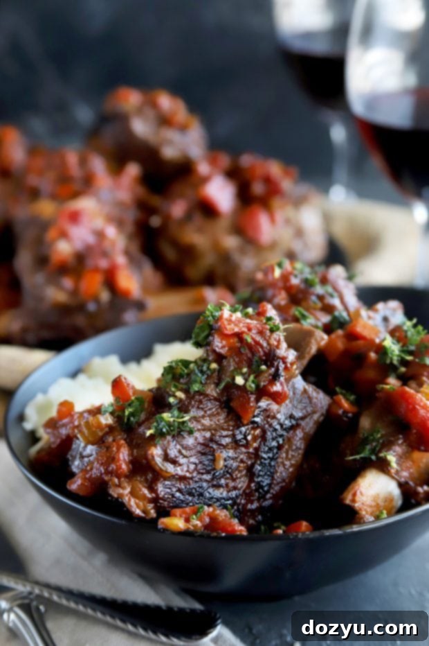 Instant Pot Fall-Off-The-Bone Short Rib Osso Buco 6 Plated Instant Pot Short Rib Osso Buco, a gourmet meal made easy