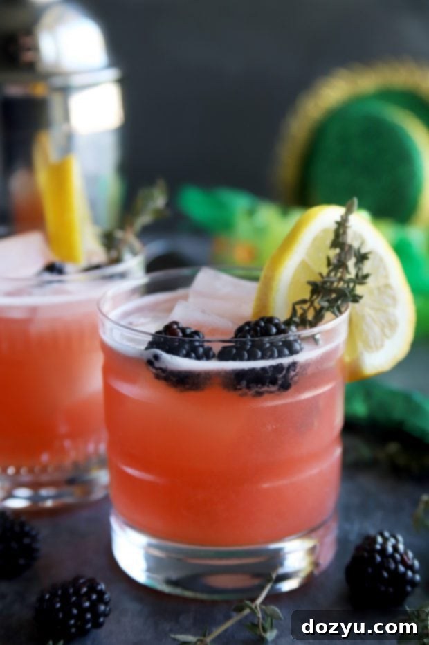 The Bramble & Thyme Irish Whiskey Sour 3 Blackberry Thyme Irish Whiskey Sour