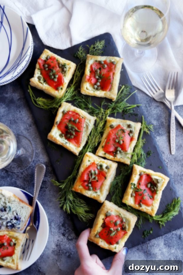 Smoked Salmon Avocado Cream Cheese Pastries