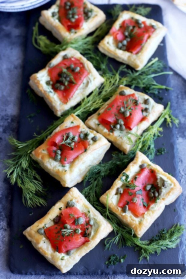 Smoked Salmon Avocado Cream Cheese Pastries