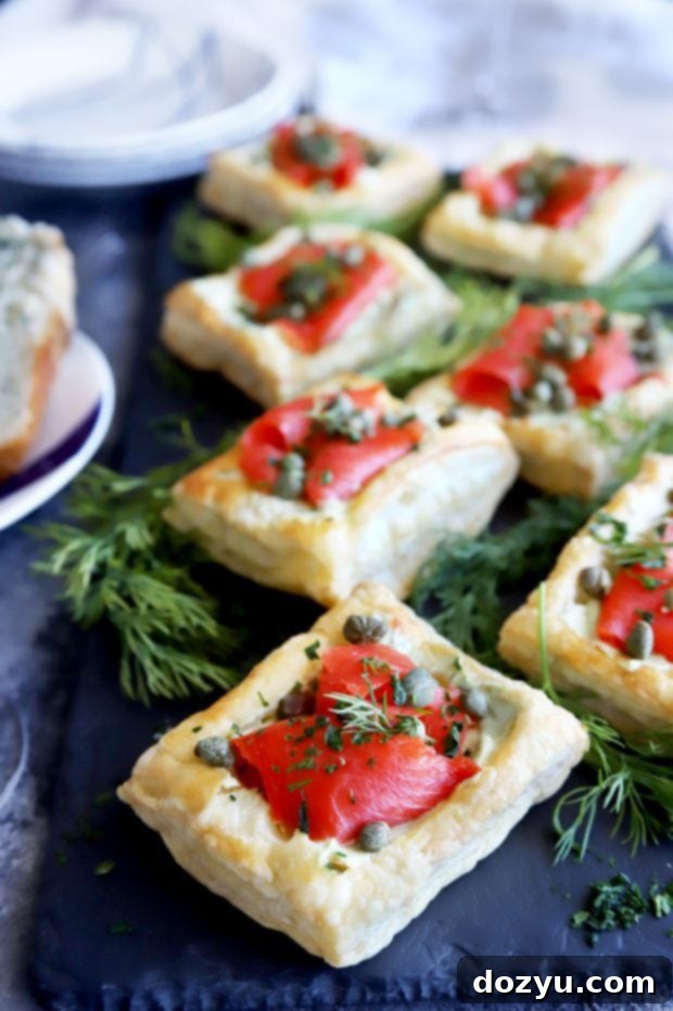 Smoked Salmon Avocado Cream Cheese Pastries