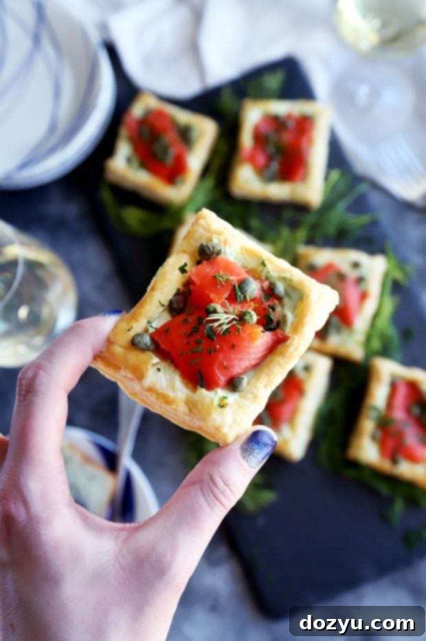 Smoked Salmon Avocado Cream Cheese Pastries