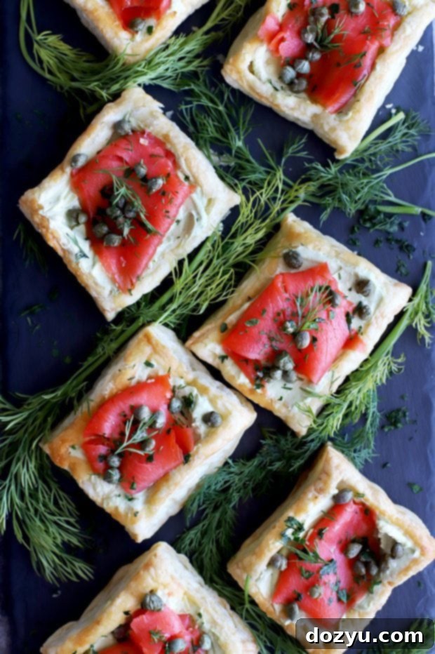Smoked Salmon Avocado Cream Cheese Pastries