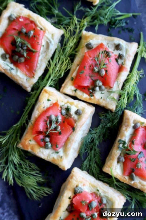 Smoked Salmon Avocado Cream Cheese Pastries