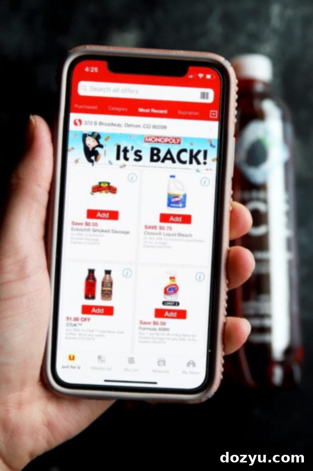 Safeway mobile app on iPhone