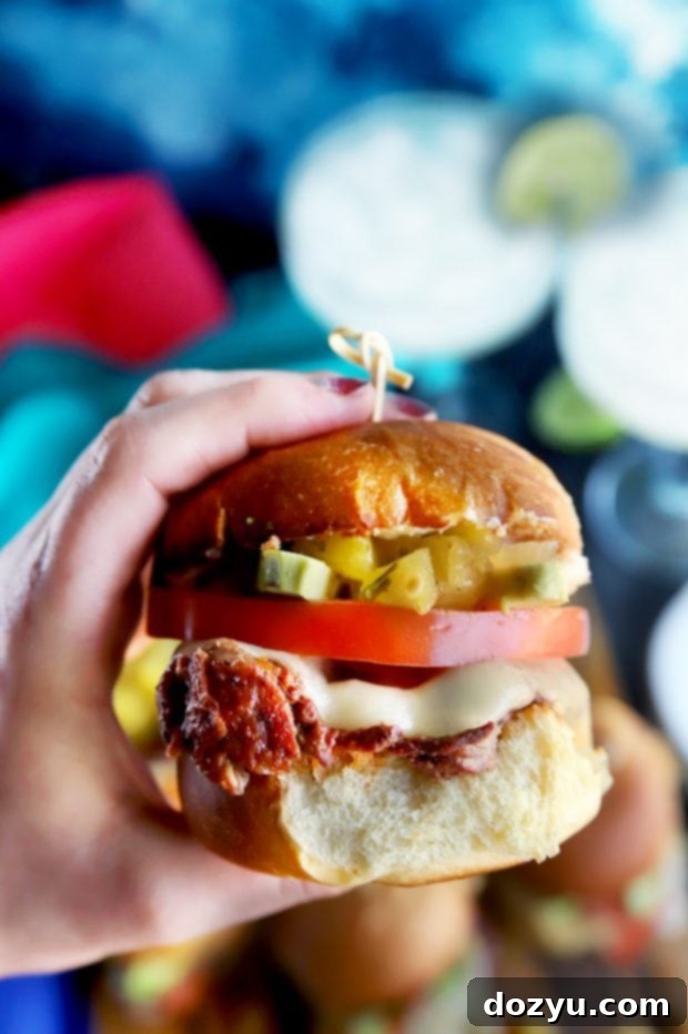 Carne Asada Torta Sliders close up