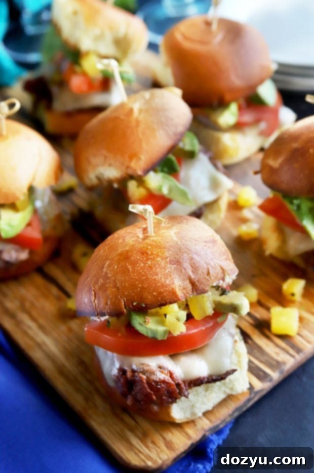 Sliders on a serving platter