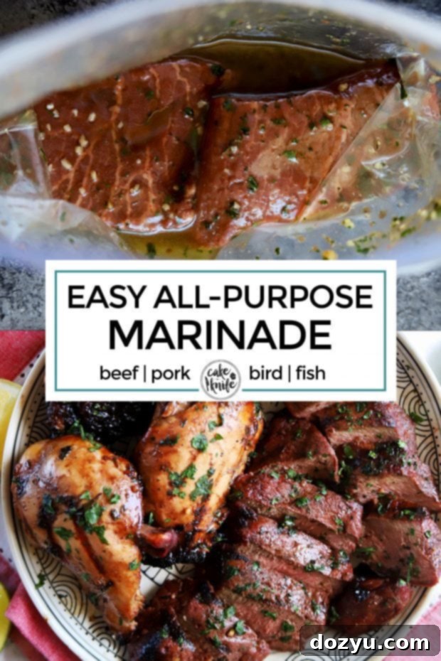 Easy all purpose marinade Pinterest image