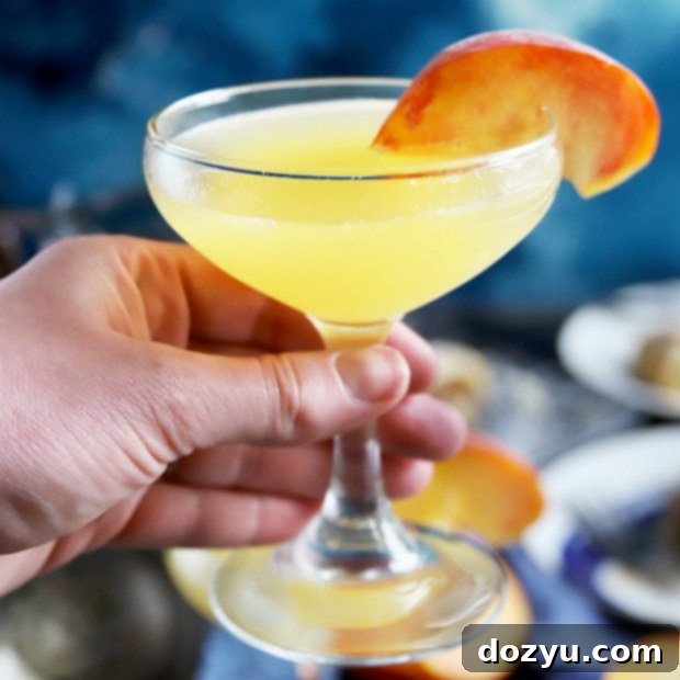 Thumbnail image of peach breakfast martini