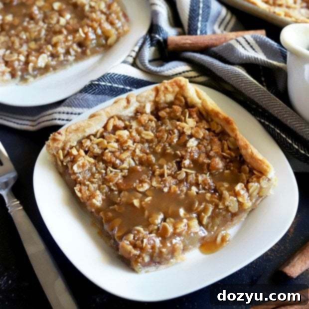 Slab Caramel Apple Pie with Salted Caramel Sauce