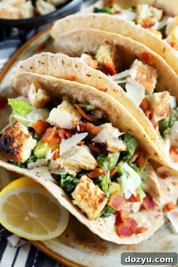 Close up photo of chicken tacos
