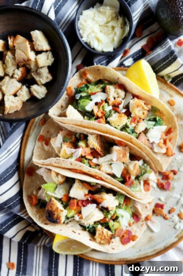 Overhead shot of tacos