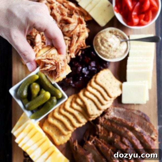 Thumbnail image for a delightful BBQ charcuterie board spread.