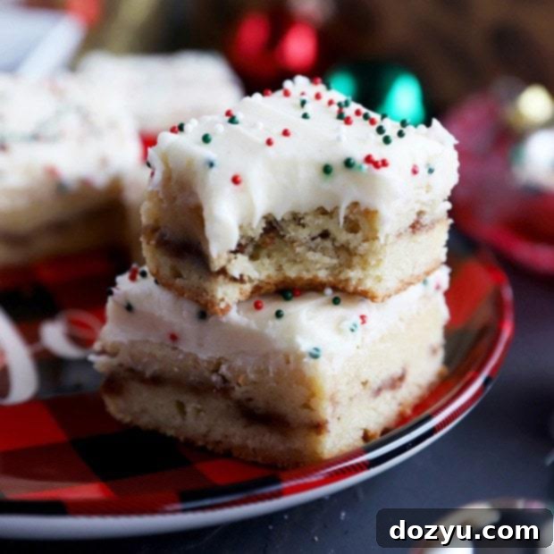 Snickerdoodle cookie bars with eggnog frosting recipe thumbnail image