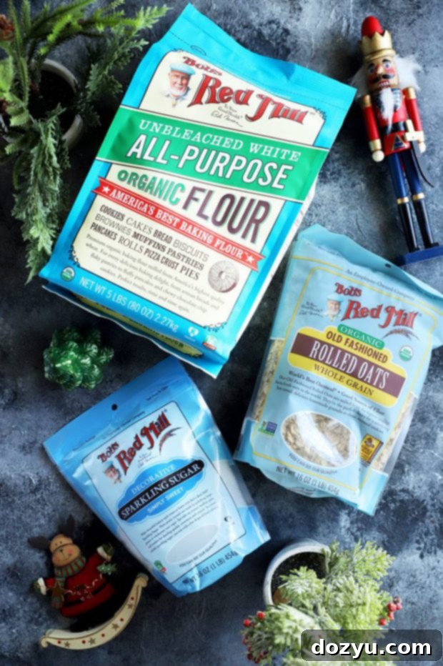 Italian Rainbow Cookies 4 Assortment of Bob's Red Mill baking products, including flour and grains