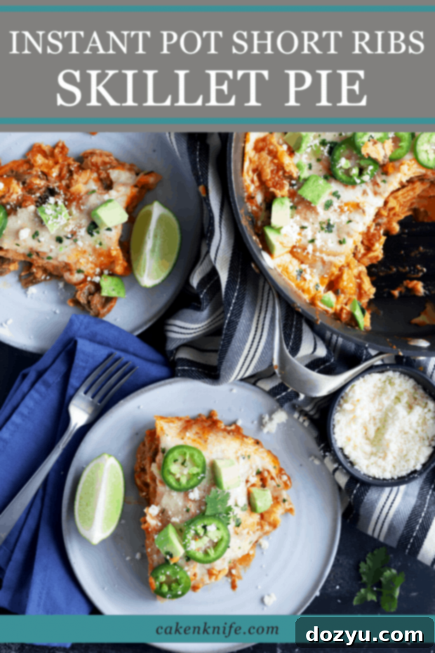 Short Rib Mexican Skillet Pie Pinterest Image for sharing